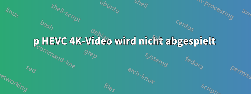 2160p HEVC 4K-Video wird nicht abgespielt