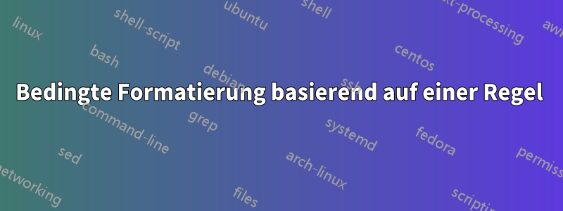 Bedingte Formatierung basierend auf einer Regel