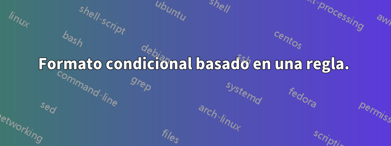Formato condicional basado en una regla.