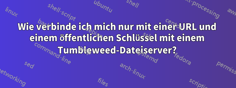 Wie verbinde ich mich nur mit einer URL und einem öffentlichen Schlüssel mit einem Tumbleweed-Dateiserver?
