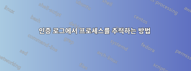 인증 로그에서 프로세스를 추적하는 방법
