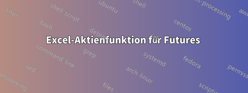 Excel-Aktienfunktion für Futures