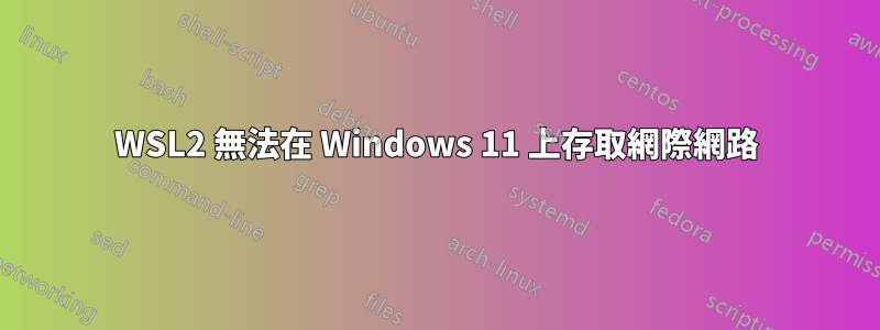 WSL2 無法在 Windows 11 上存取網際網路