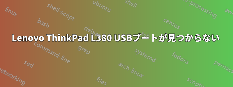 Lenovo ThinkPad L380 USBブートが見つからない