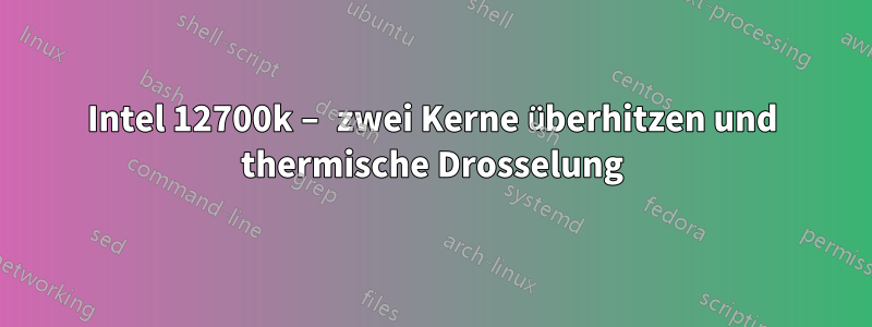 Intel 12700k – zwei Kerne überhitzen und thermische Drosselung