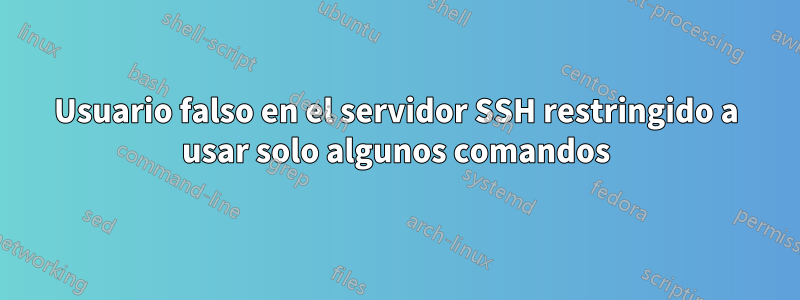 Usuario falso en el servidor SSH restringido a usar solo algunos comandos