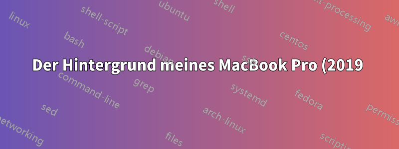 Der Hintergrund meines MacBook Pro (2019) wird alle 4-7 Sekunden schwarz
