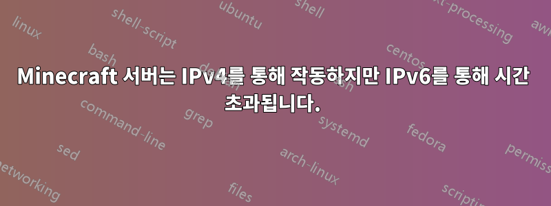 Minecraft 서버는 IPv4를 통해 작동하지만 IPv6를 통해 시간 초과됩니다.