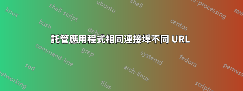 託管應用程式相同連接埠不同 URL