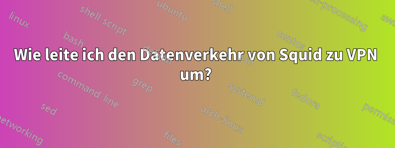 Wie leite ich den Datenverkehr von Squid zu VPN um?