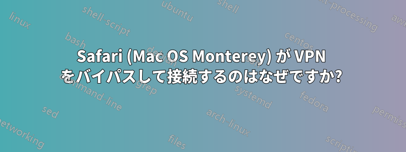 Safari (Mac OS Monterey) が VPN をバイパスして接続するのはなぜですか?