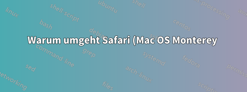 Warum umgeht Safari (Mac OS Monterey) mein VPN und stellt Verbindungen her?