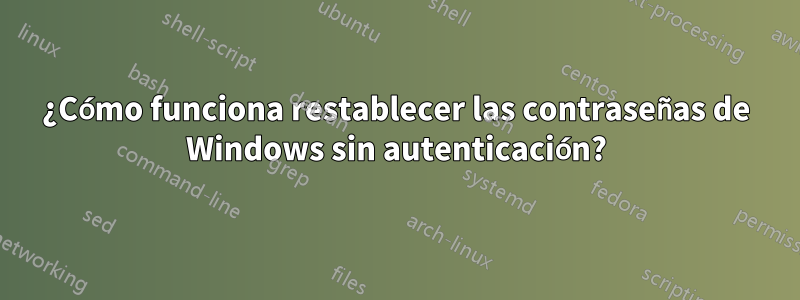 ¿Cómo funciona restablecer las contraseñas de Windows sin autenticación?