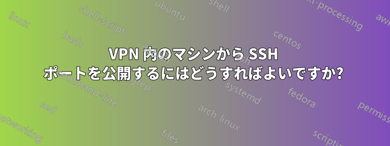 VPN 内のマシンから SSH ポートを公開するにはどうすればよいですか?