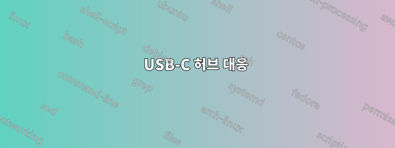 USB-C 허브 대응