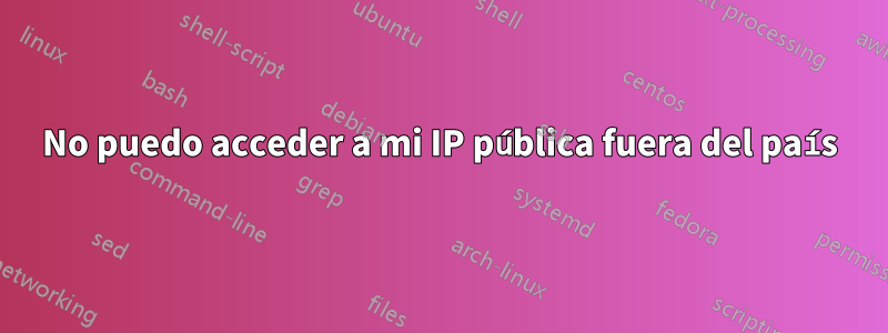 No puedo acceder a mi IP pública fuera del país