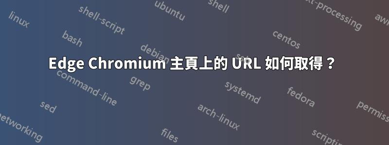 Edge Chromium 主頁上的 URL 如何取得？