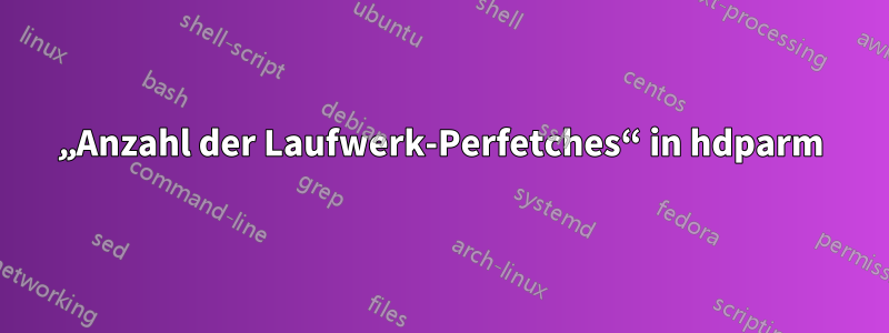 „Anzahl der Laufwerk-Perfetches“ in hdparm