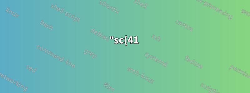 "sc(41)"란 무엇입니까?