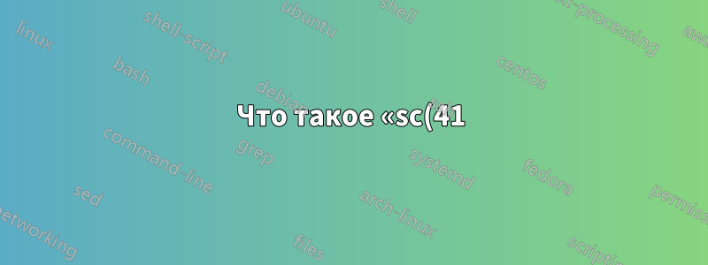 Что такое «sc(41)»?