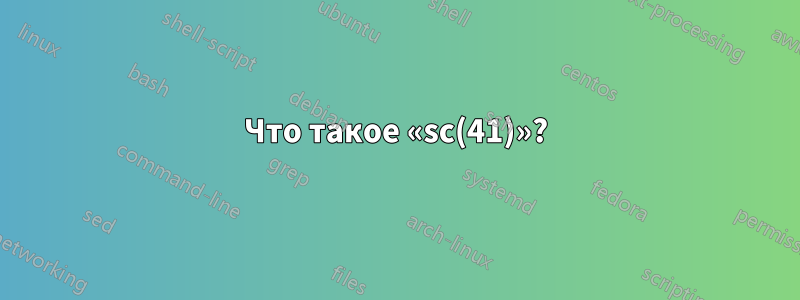 Что такое «sc(41)»?