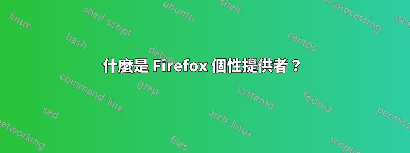 什麼是 Firefox 個性提供者？