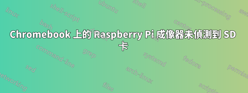 Chromebook 上的 Raspberry Pi 成像器未偵測到 SD 卡