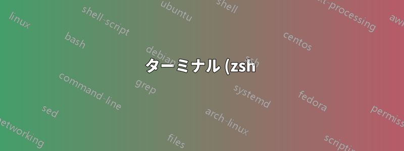 ターミナル (zsh) プロンプトが表示されない
