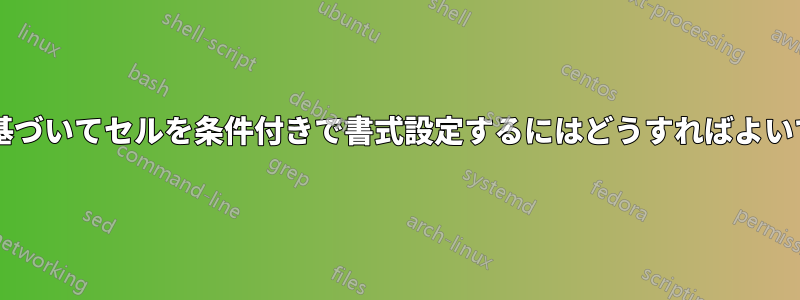 時間に基づいてセルを条件付きで書式設定するにはどうすればよいですか?