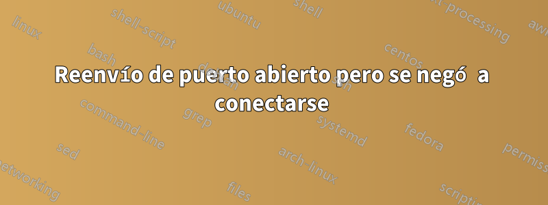 Reenvío de puerto abierto pero se negó a conectarse