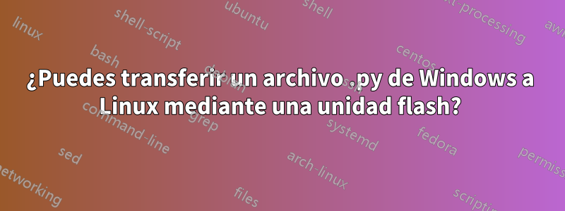 ¿Puedes transferir un archivo .py de Windows a Linux mediante una unidad flash?