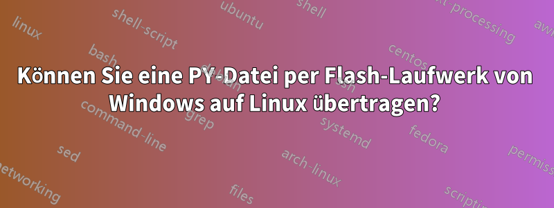 Können Sie eine PY-Datei per Flash-Laufwerk von Windows auf Linux übertragen?