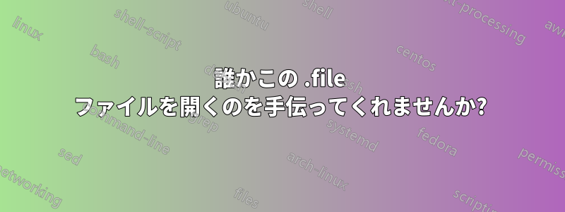 誰かこの .file ファイルを開くのを手伝ってくれませんか?