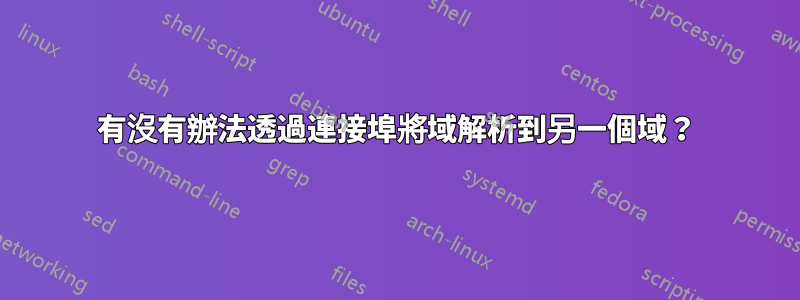 有沒有辦法透過連接埠將域解析到另一個域？