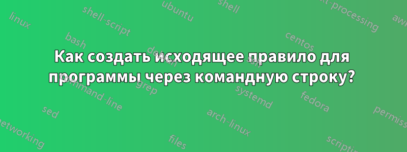 Как создать исходящее правило для программы через командную строку?