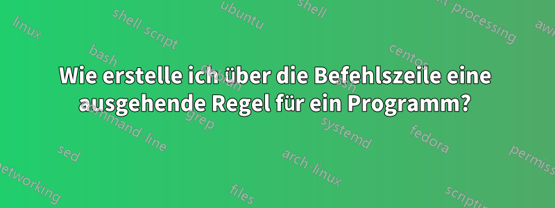 Wie erstelle ich über die Befehlszeile eine ausgehende Regel für ein Programm?