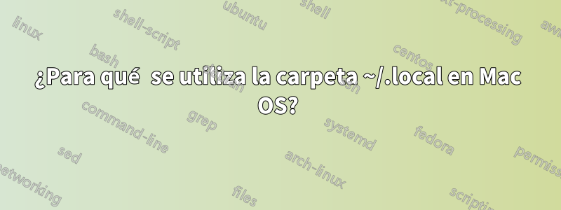 ¿Para qué se utiliza la carpeta ~/.local en Mac OS?