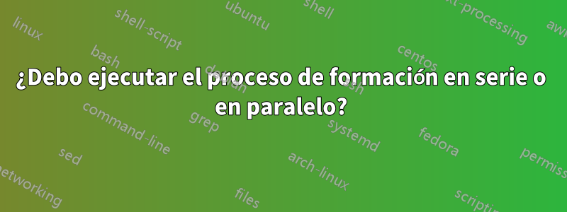 ¿Debo ejecutar el proceso de formación en serie o en paralelo?