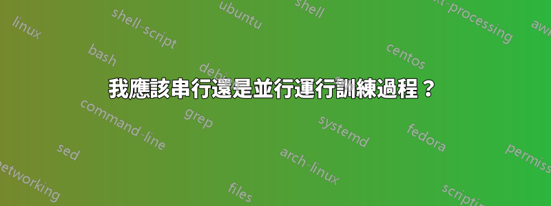 我應該串行還是並行運行訓練過程？