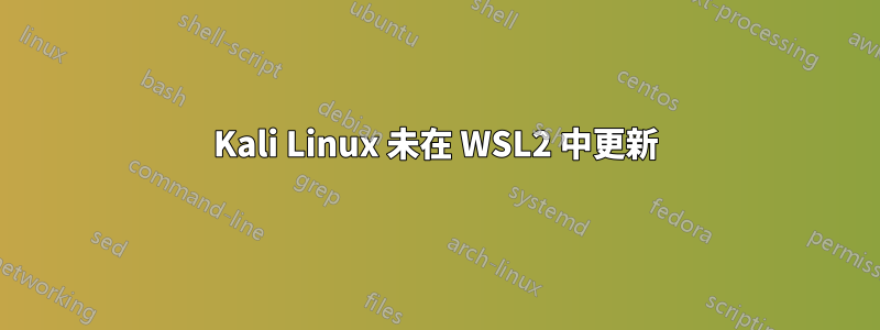 Kali Linux 未在 WSL2 中更新