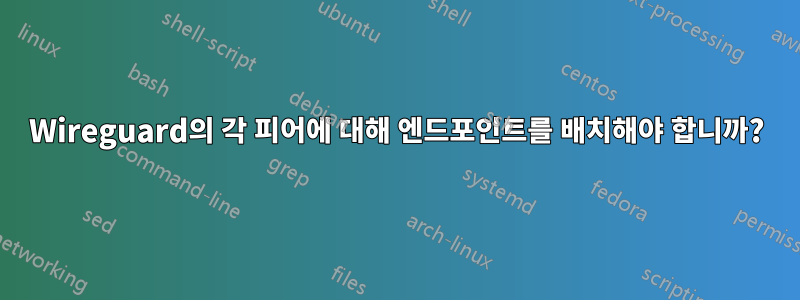 Wireguard의 각 피어에 대해 엔드포인트를 배치해야 합니까?