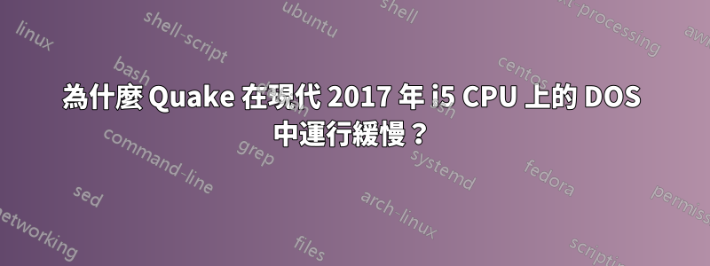 為什麼 Quake 在現代 2017 年 i5 CPU 上的 DOS 中運行緩慢？