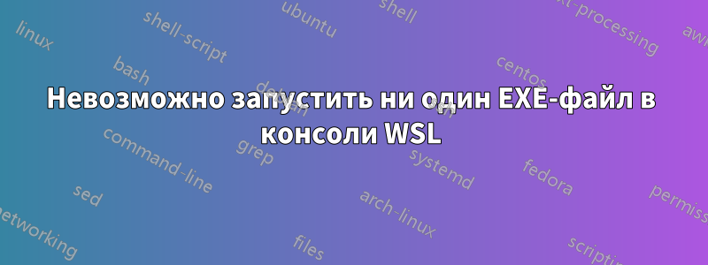 Невозможно запустить ни один EXE-файл в консоли WSL