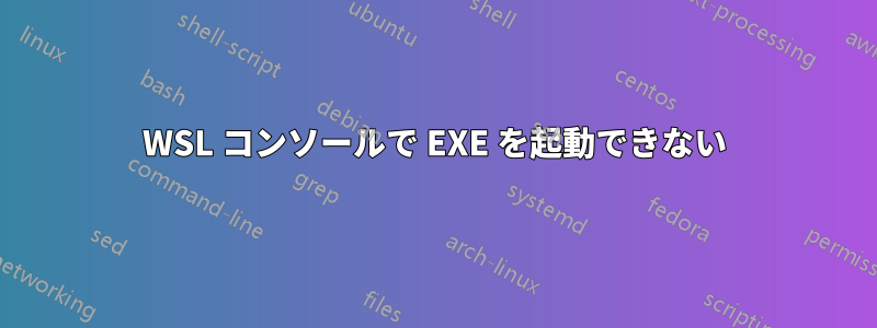 WSL コンソールで EXE を起動できない