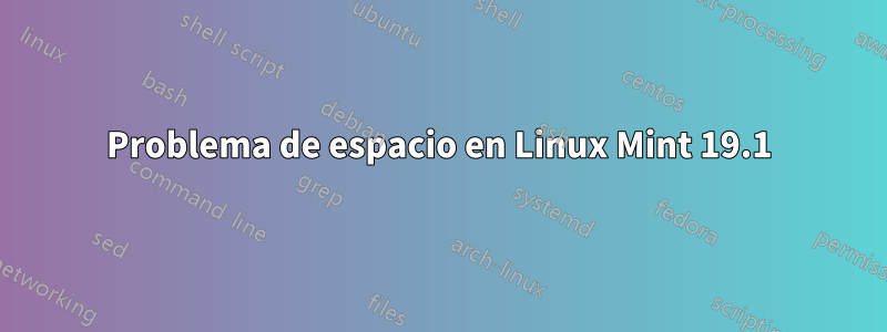 Problema de espacio en Linux Mint 19.1