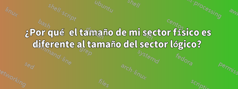 ¿Por qué el tamaño de mi sector físico es diferente al tamaño del sector lógico? 