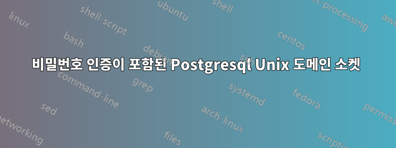 비밀번호 인증이 포함된 Postgresql Unix 도메인 소켓