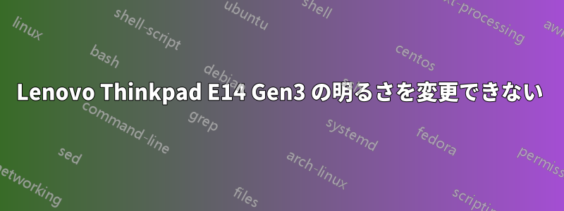 Lenovo Thinkpad E14 Gen3 の明るさを変更できない