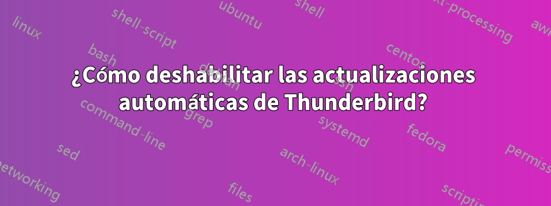 ¿Cómo deshabilitar las actualizaciones automáticas de Thunderbird?