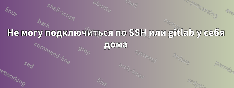 Не могу подключиться по SSH или gitlab у себя дома